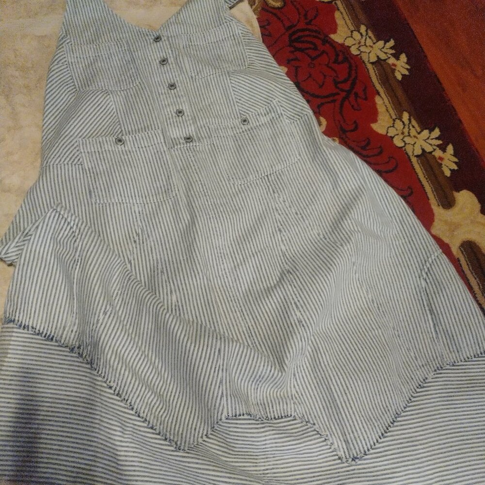 Free People denim jumper dress - Picture 3 of 4